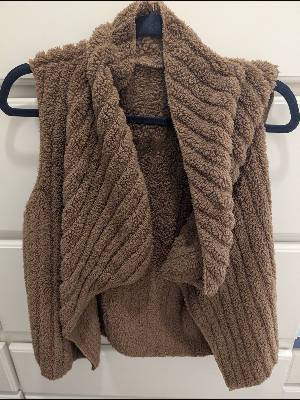 Cozy Brown Sherpa Sleeveless Vest